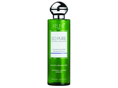 KEUNE SO PURE Raminantis Galvos Odą Šampūnas CALMING, 250 ml